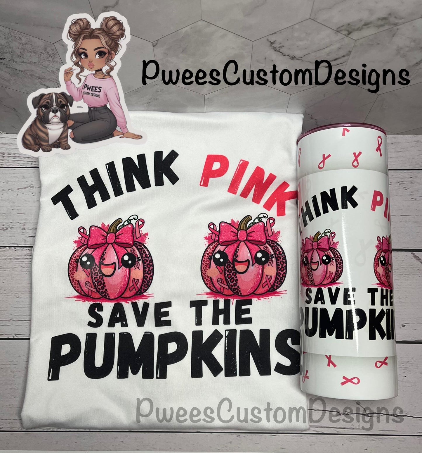 THINK PINK save the PUMPKINS Breast Cancer Awareness Bundle