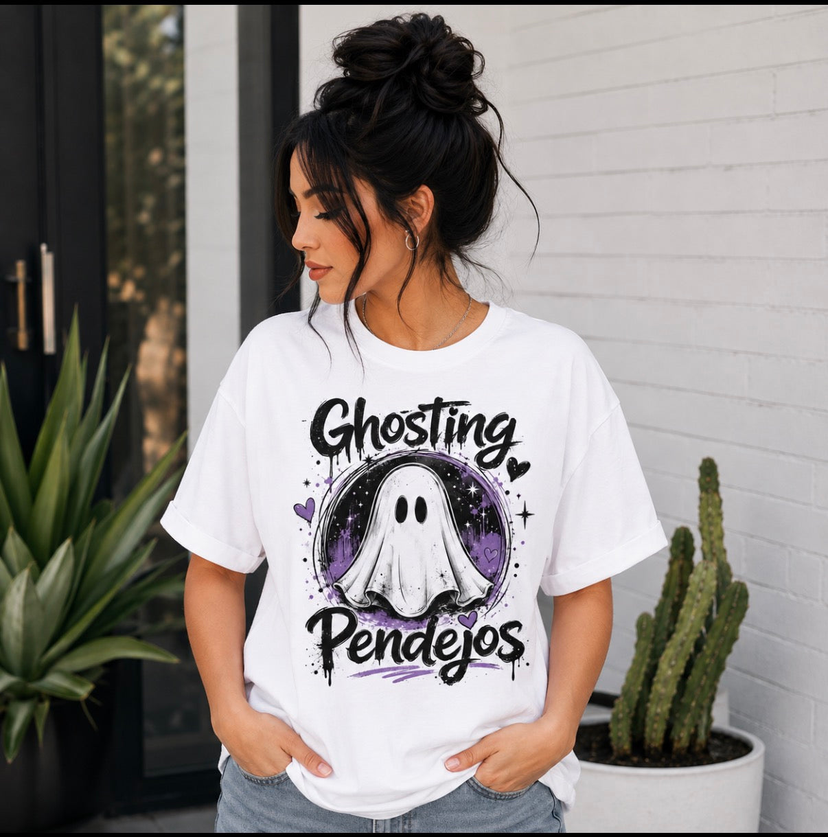 Ghosting Pendejos Graphic Tee | Funny Ghost Shirt | Spooky Sassy Halloween T-Shirt