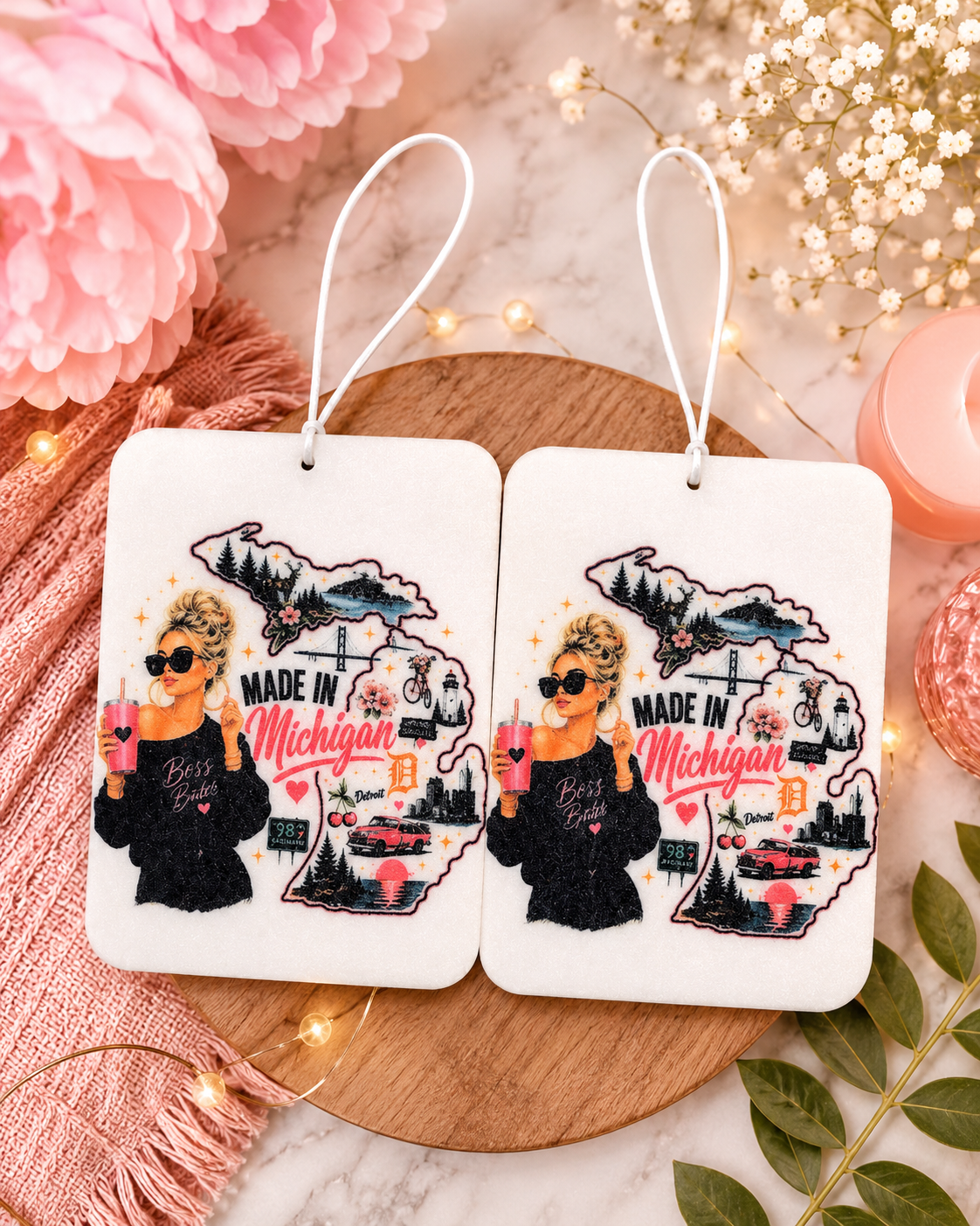 Made in Michigan Unscented Air Freshies (2-Pack) | Cute Car, Home & Gift Decor