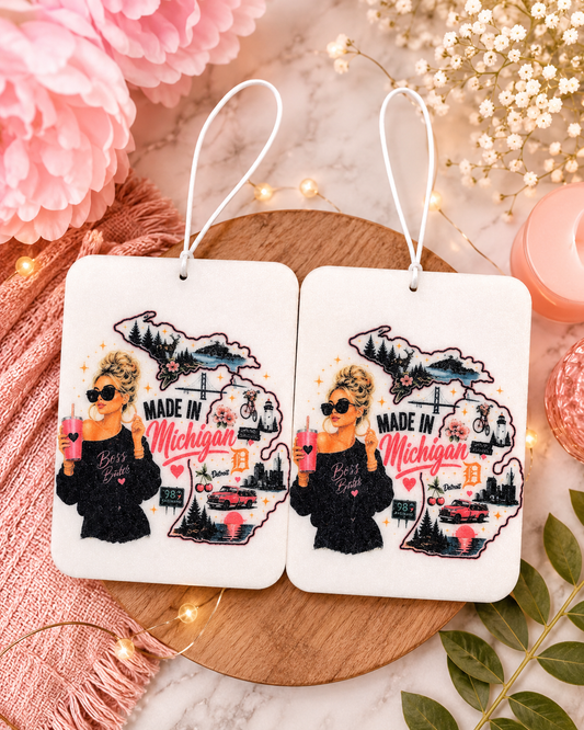 Made in Michigan Unscented Air Freshies (2-Pack) | Cute Car, Home & Gift Decor
