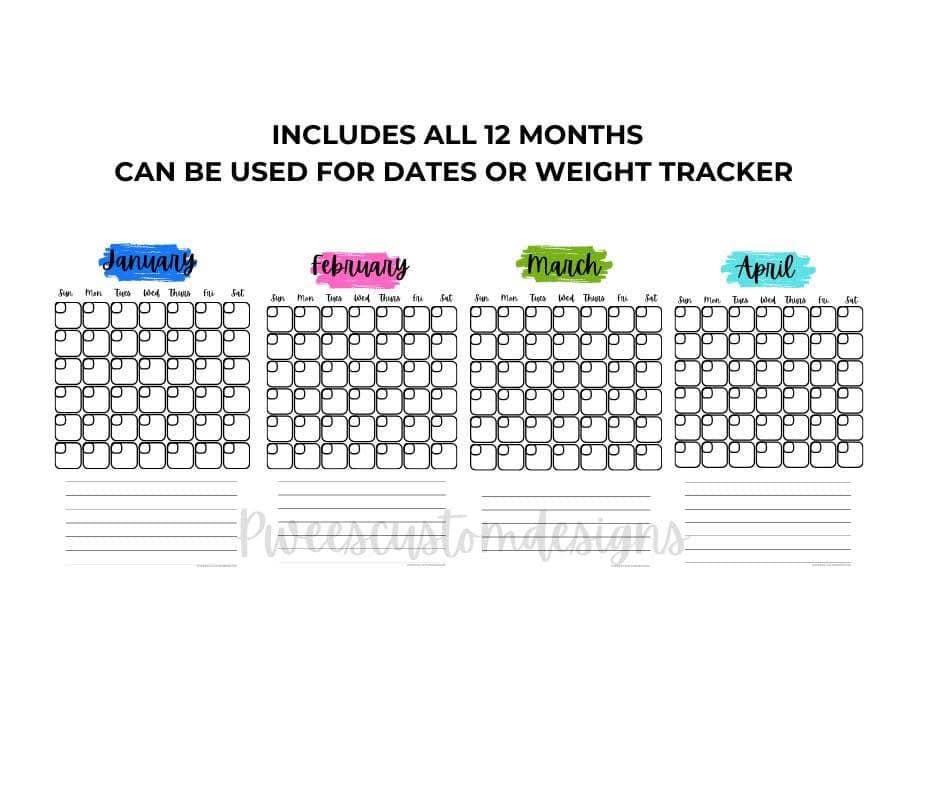 Fitness Notepad, Bariatric Fitness Pad, Weight Loss Tracker, Fitness Tracker, Bariatric Tracker