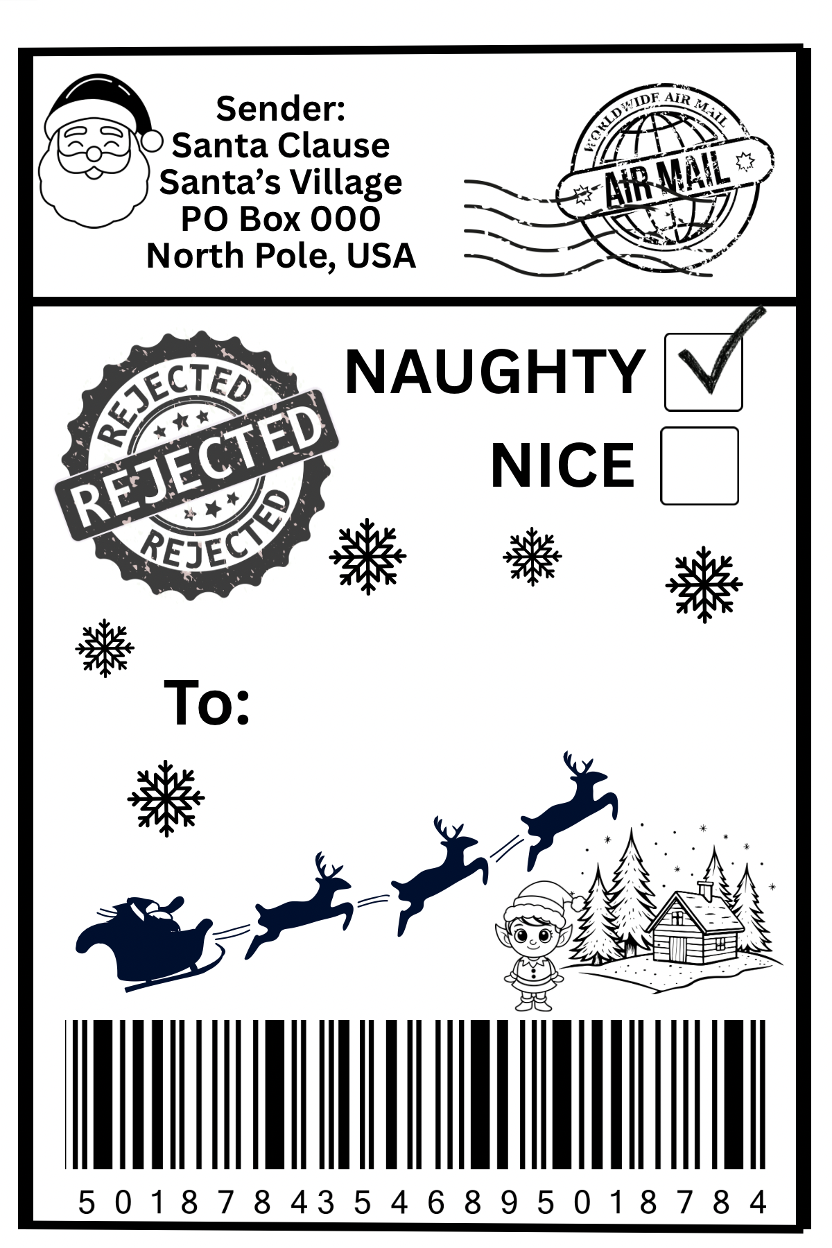 From Santa Shipping Labels